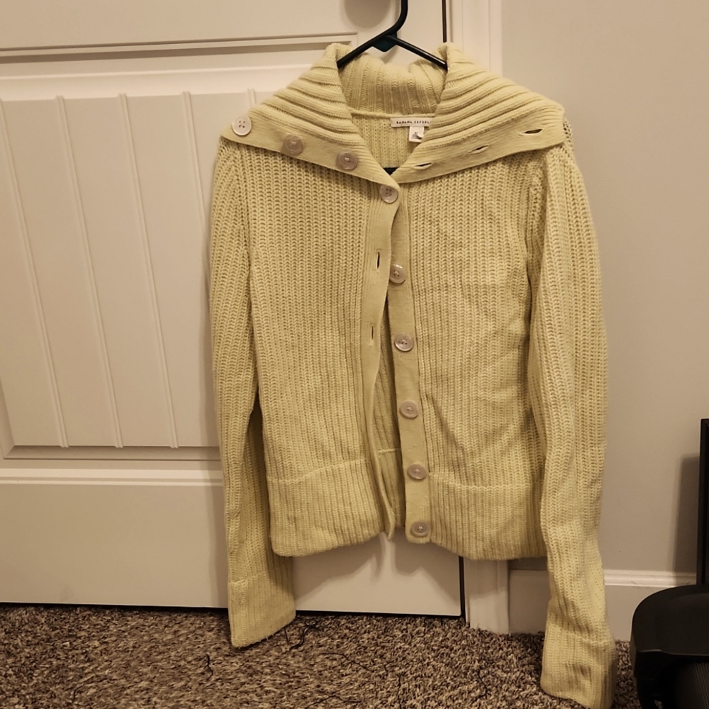 Banana Republic pale lime green sweater